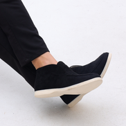 Old Money Mocasines Altos De Gamuza De Becerro Colección Lujo Interior Totalmente De Cuero Exclusiva Edición Limitada