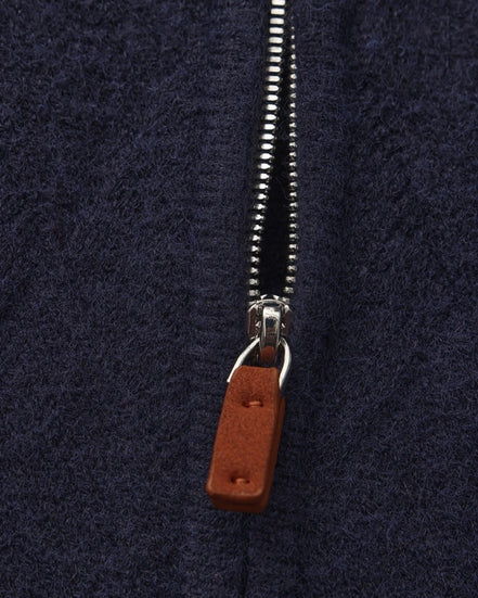 Heritage Cardigan De Punto Diamante Con Cremallera En Mezcla De Lana Y Algodón Edición Limitada