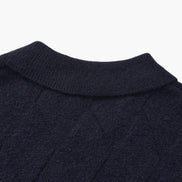 Heritage Cardigan De Punto Diamante Con Cremallera En Mezcla De Lana Y Algodón Edición Limitada