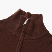 Suéter De Punto Refinado Con Media Cremallera Algodón Premium Colección Exclusiva