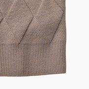 Suéter Cuello Redondo Diamond Knit Tejido Diamante Colección Exclusiva Uso Diario