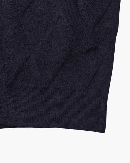 Heritage Cardigan De Punto Diamante Con Cremallera En Mezcla De Lana Y Algodón Edición Limitada