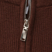 Suéter De Punto Refinado Con Media Cremallera Algodón Premium Colección Exclusiva