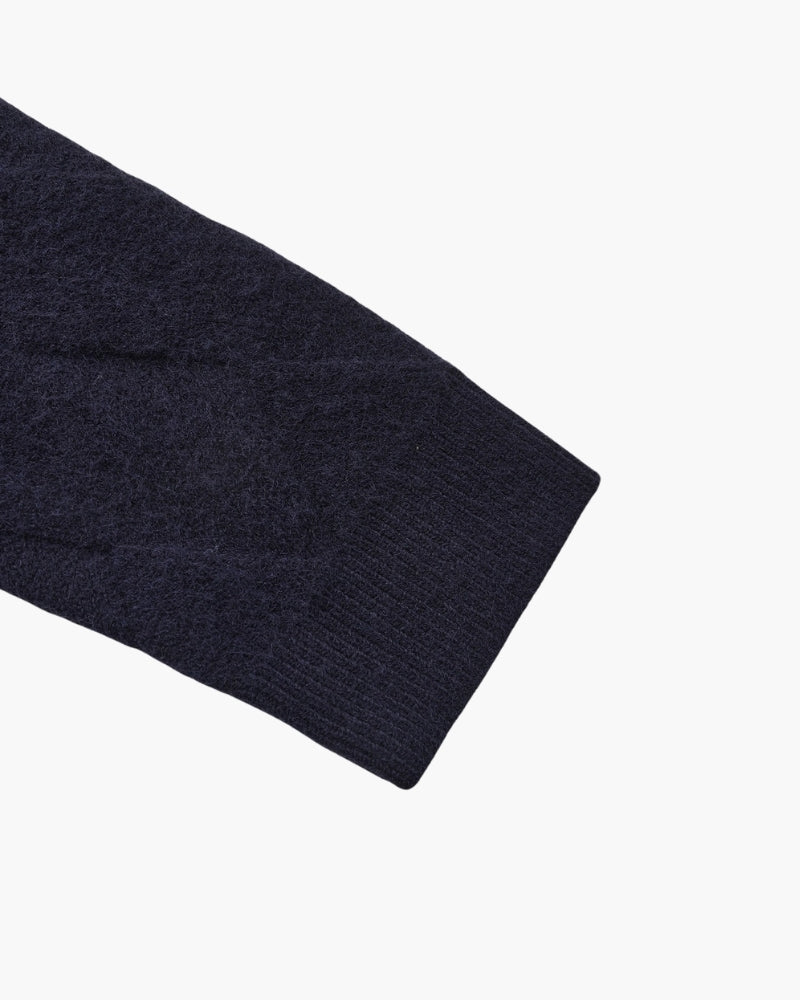 Heritage Cardigan De Punto Diamante Con Cremallera En Mezcla De Lana Y Algodón Edición Limitada