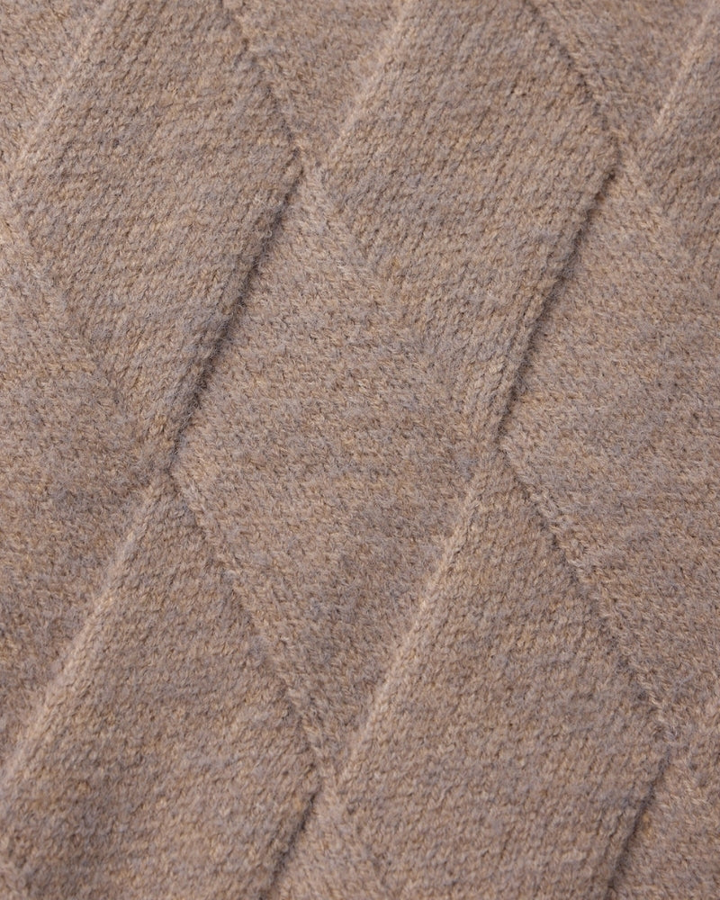 Heritage Cardigan De Punto Diamante Con Cremallera En Mezcla De Lana Y Algodón Edición Limitada