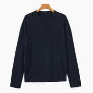 Suéter De Cuello Redondo De Algodón Y Lino 75 Por 25 Colección Lino Premium Edición Limitada