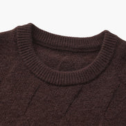 Suéter Cuello Redondo Diamond Knit Tejido Diamante Colección Exclusiva Uso Diario