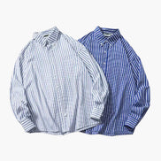 Camisa Oversized A Rayas De Algodón Premium