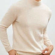 Suéter Cuello Alto de Cachemira y Lana Colección Lujo Exclusivo para Hombre Premium
