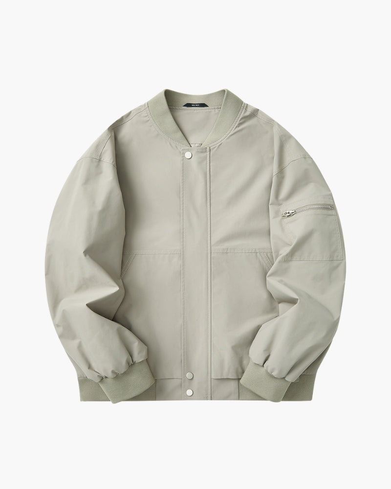 Chaqueta Bomber Minimalista Colección Minimalist Edición Limitada Con Bolsillo Utilitario