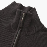 Suéter De Punto Refinado Con Media Cremallera Algodón Premium Colección Exclusiva