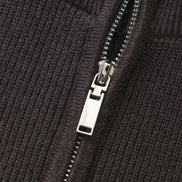 Suéter De Punto Refinado Con Media Cremallera Algodón Premium Colección Exclusiva