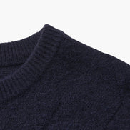 Suéter Cuello Redondo Diamond Knit Tejido Diamante Colección Exclusiva Uso Diario