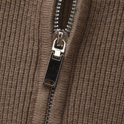 Suéter De Punto Refinado Con Media Cremallera Algodón Premium Colección Exclusiva
