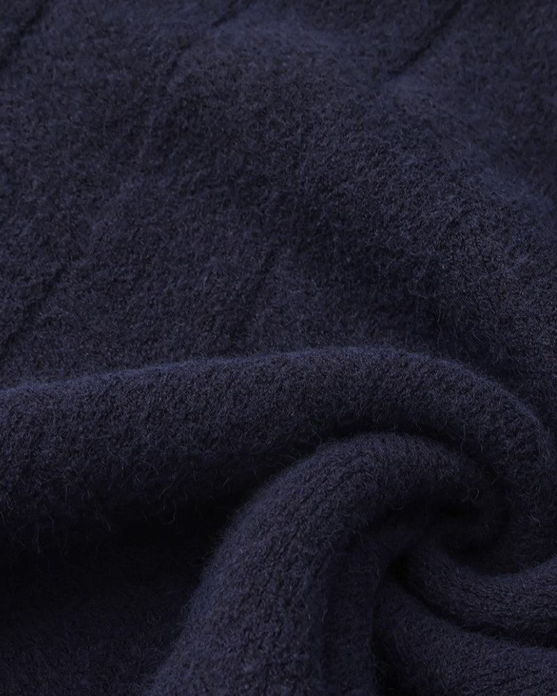 Suéter Cuello Redondo Diamond Knit Tejido Diamante Colección Exclusiva Uso Diario