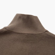 Suéter De Punto Refinado Con Media Cremallera Algodón Premium Colección Exclusiva