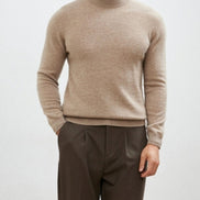 Suéter Cuello Alto de Cachemira y Lana Colección Lujo Exclusivo para Hombre Premium