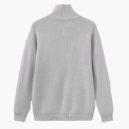 Suéter De Punto Refinado Con Media Cremallera Algodón Premium Colección Exclusiva