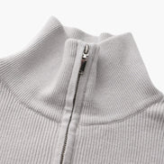 Suéter De Punto Refinado Con Media Cremallera Algodón Premium Colección Exclusiva