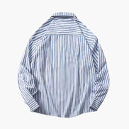 Camisa Oversized A Rayas De Algodón Premium