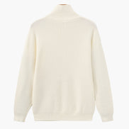 Suéter De Punto Refinado Con Media Cremallera Algodón Premium Colección Exclusiva