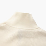 Suéter De Punto Refinado Con Media Cremallera Algodón Premium Colección Exclusiva