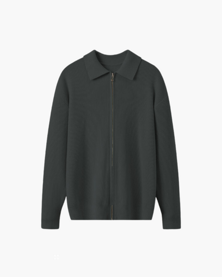 Chaleco De Lana Premium 100 Por Ciento Con Cremallera Y Cuello Estructurado Colección Exclusiva Para Hombre