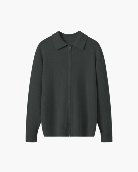 Chaleco De Lana Premium 100 Por Ciento Con Cremallera Y Cuello Estructurado Colección Exclusiva Para Hombre