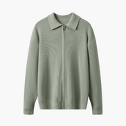 Chaleco De Lana Premium 100 Por Ciento Con Cremallera Y Cuello Estructurado Colección Exclusiva Para Hombre