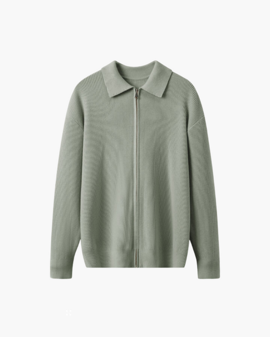 Chaleco De Lana Premium 100 Por Ciento Con Cremallera Y Cuello Estructurado Colección Exclusiva Para Hombre