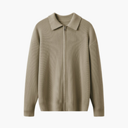 Chaleco De Lana Premium 100 Por Ciento Con Cremallera Y Cuello Estructurado Colección Exclusiva Para Hombre