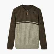 Chaqueta Con Cremallera De Lana 100% Premium Colección Noble Para Hombre Elegante