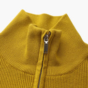 Suéter De Punto Refinado Con Media Cremallera Algodón Premium Colección Exclusiva