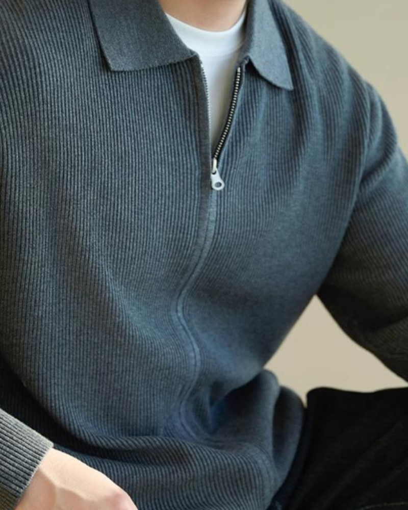 Chaleco De Lana Premium 100 Por Ciento Con Cremallera Y Cuello Estructurado Colección Exclusiva Para Hombre