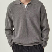 Suéter Polo Texturizado De Poliéster Premium Con Puños Y Dobladillo Acanalados Y Corte Clásico Edición Limitada