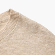 Suéter De Cuello Redondo De Algodón Y Lino 75 Por 25 Colección Lino Premium Edición Limitada