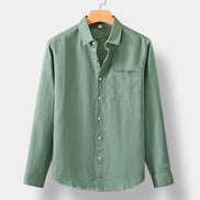 Old Money Camisa De Lino Larga De La Colección Linen Con Detalle De Exclusividad