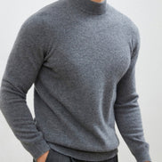 Suéter Cuello Alto de Cachemira y Lana Colección Lujo Exclusivo para Hombre Premium
