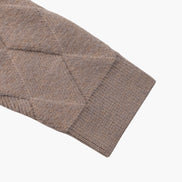 Heritage Cardigan De Punto Diamante Con Cremallera En Mezcla De Lana Y Algodón Edición Limitada