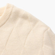 Suéter Cuello Redondo Diamond Knit Tejido Diamante Colección Exclusiva Uso Diario
