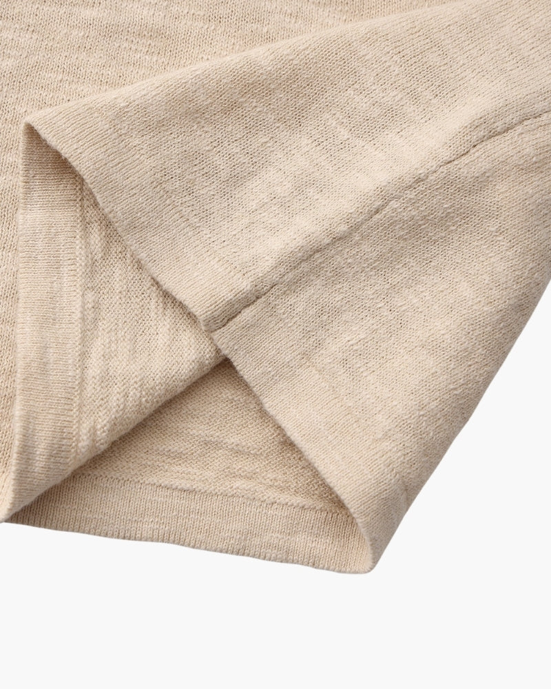 Suéter De Cuello Redondo De Algodón Y Lino 75 Por 25 Colección Lino Premium Edición Limitada