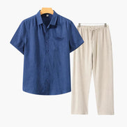 Old Money Camiseta de Lino Manga Corta Colección Old Money Edicion Limitada Confort Premium