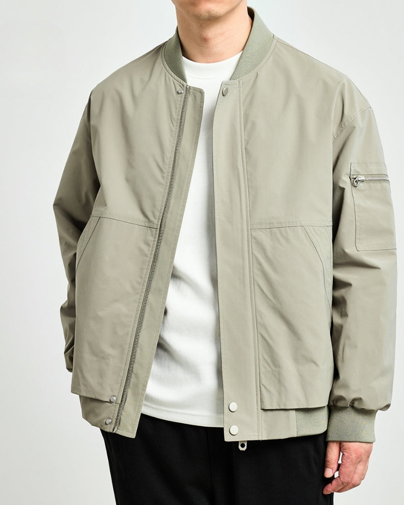 Chaqueta Bomber Minimalista Colección Minimalist Edición Limitada Con Bolsillo Utilitario