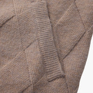 Heritage Cardigan De Punto Diamante Con Cremallera En Mezcla De Lana Y Algodón Edición Limitada