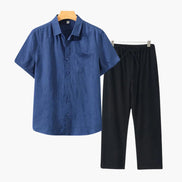 Old Money Camiseta de Lino Manga Corta Colección Old Money Edicion Limitada Confort Premium