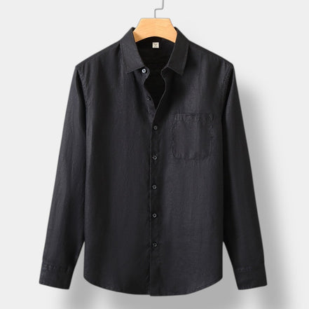 Old Money Camisa De Lino Larga De La Colección Linen Con Detalle De Exclusividad