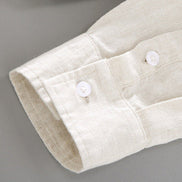 Old Money Camisa De Lino Larga De La Colección Linen Con Detalle De Exclusividad