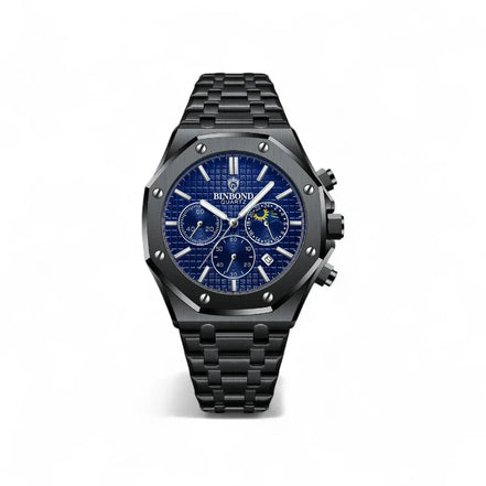 Astra Reloj Cronógrafo Colección Noir Edición Limitada en Acero Inoxidable Negro con Calendario