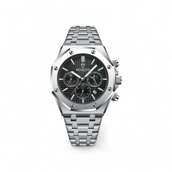 Astra Reloj Cronógrafo Colección Noir Edición Limitada en Acero Inoxidable Negro con Calendario