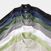 Old Money Camisa De Lino Larga De La Colección Linen Con Detalle De Exclusividad